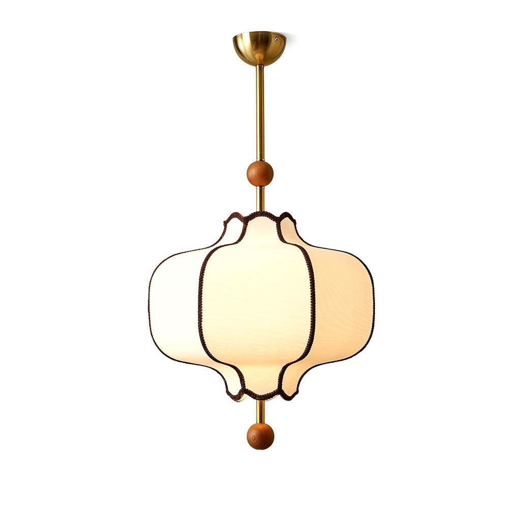 Lustra Suspension Lampe Lanterne en Tissu pour Salon