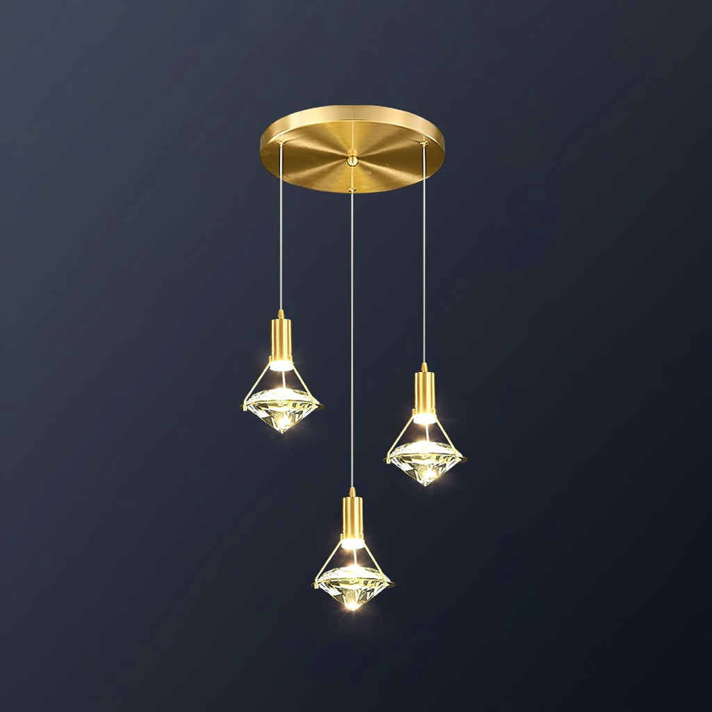 Elysianire Suspension Laiton Cristal Élégante