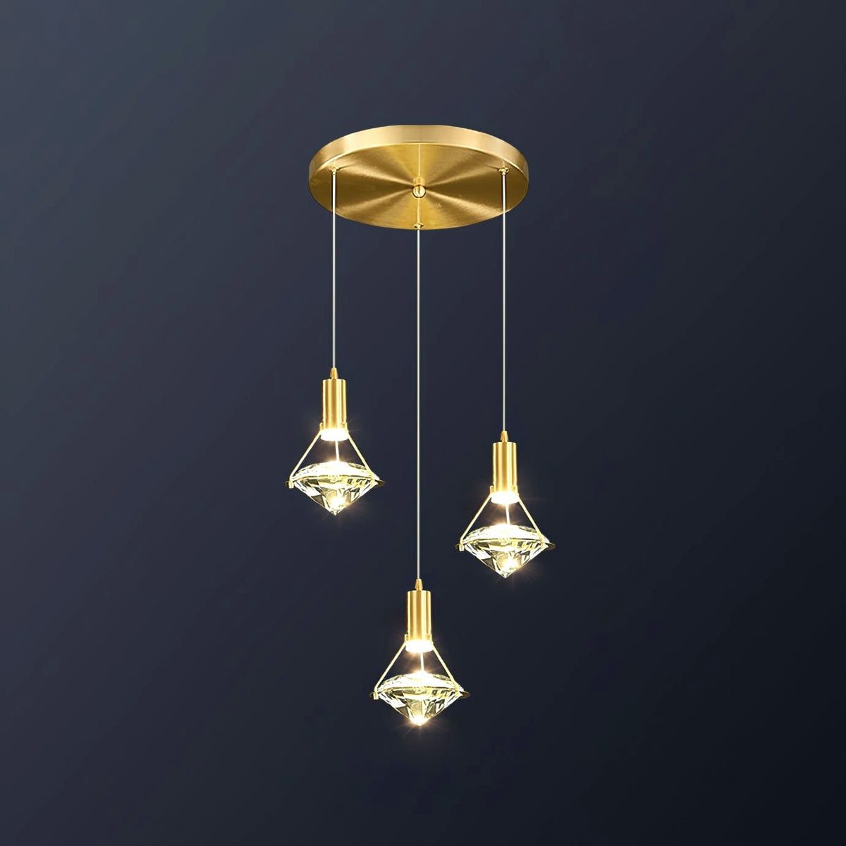 Elysianire Suspension Laiton Cristal Élégante