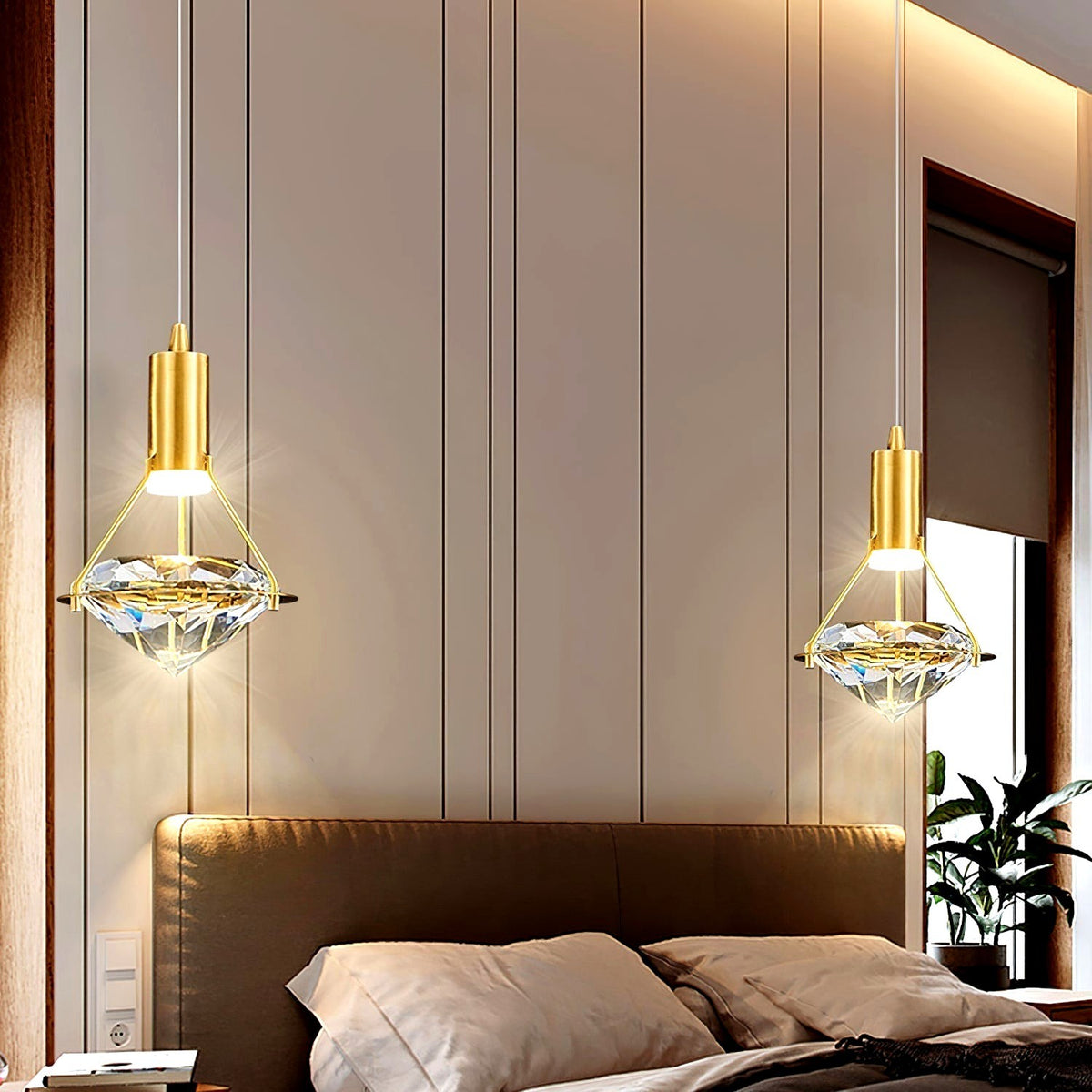 Elysianire Suspension Laiton Cristal Élégante