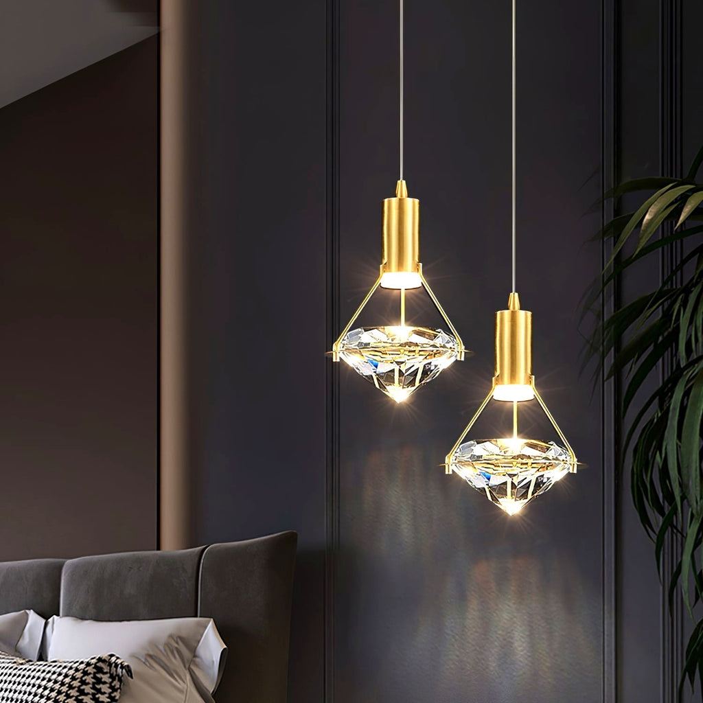 Elysianire Suspension Laiton Cristal Élégante