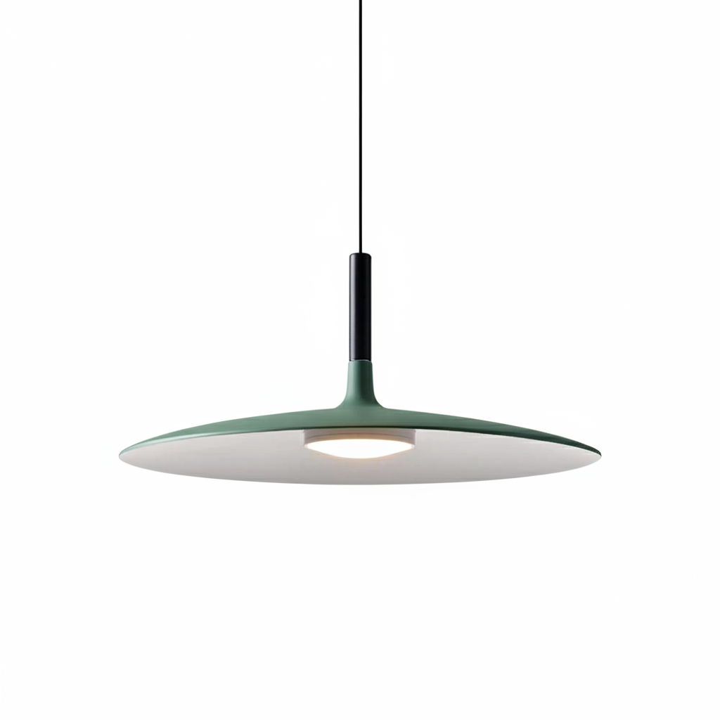 Lustra Suspension Lampe Disque Plat en Aluminium