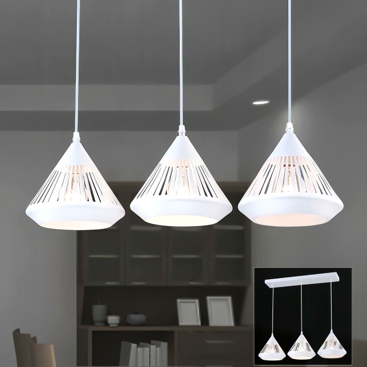 Lustre Minimaliste Moderne en Métal et Verre