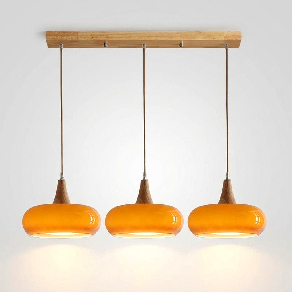 Suspension Bois 1/2/3 Lampes -