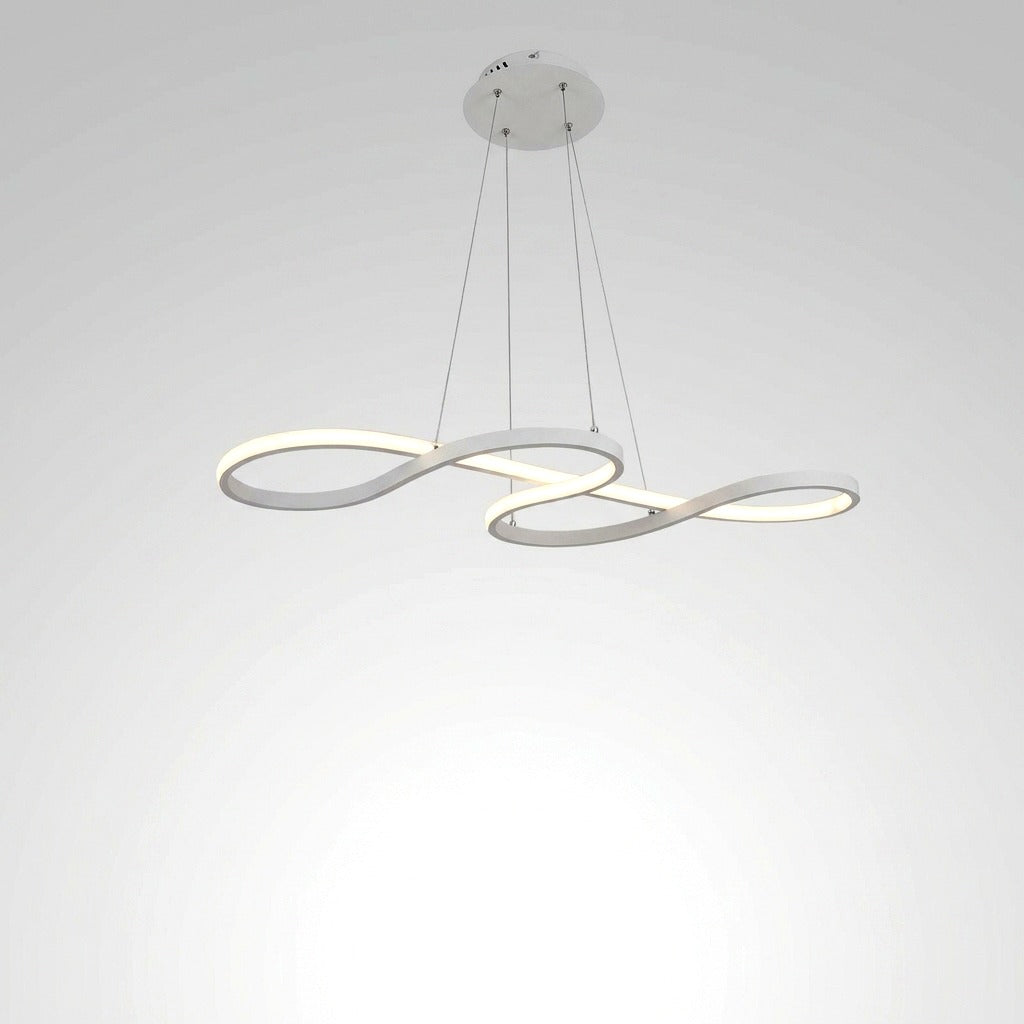Suspension Linéaire Nordique Noir/Blanc/Or. Chambre -