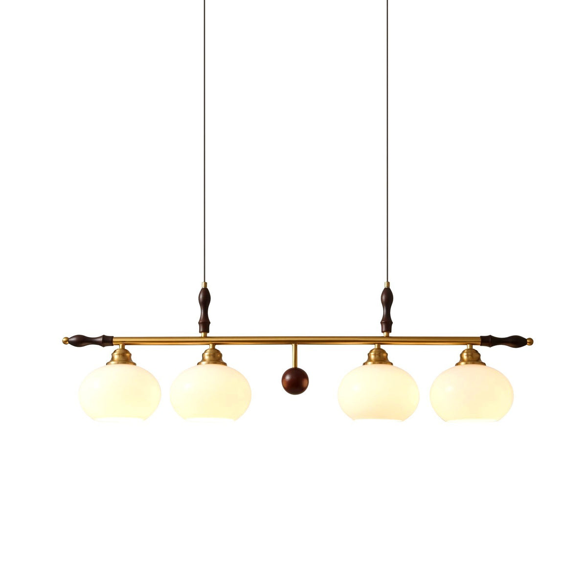 Sylvara Suspension en Bois et Verre Premium