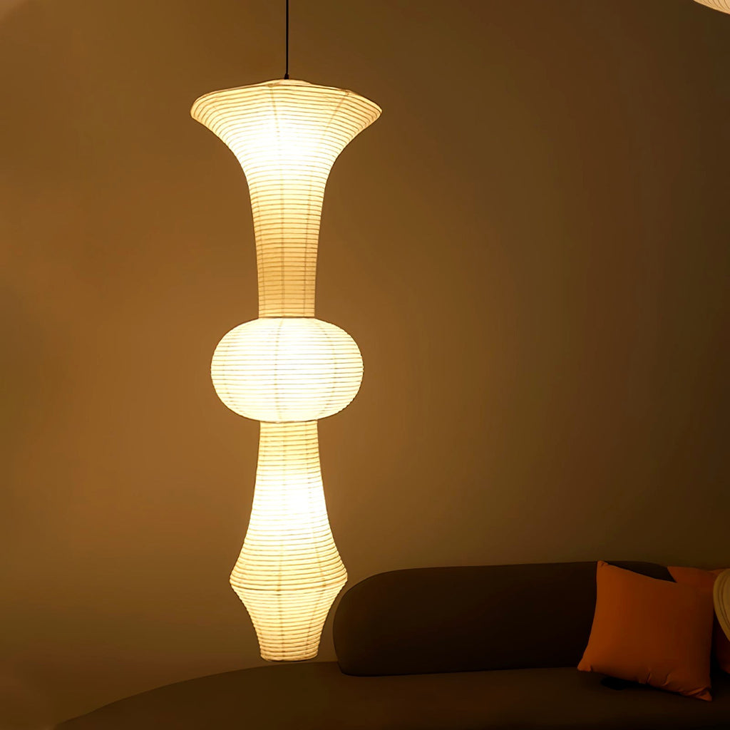 Lustra Suspension Luminaire Papier Washi E pour Salon