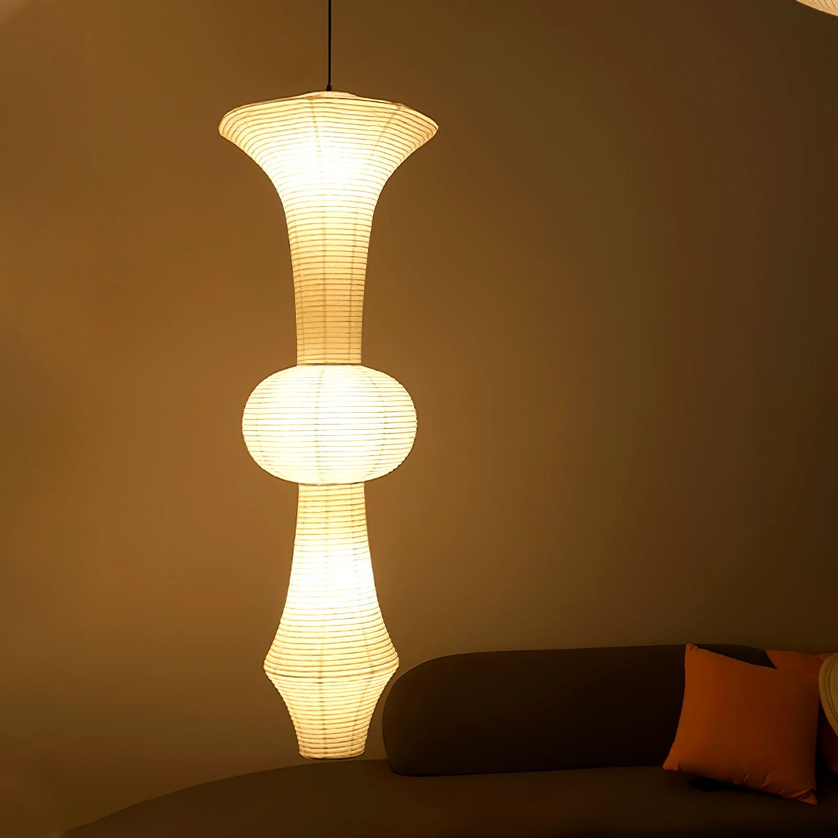 Lustra Suspension Luminaire Papier Washi E pour Salon