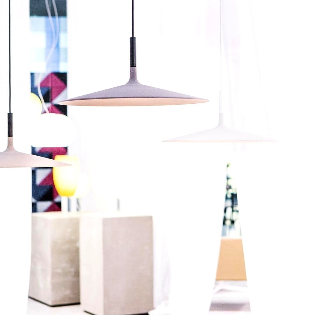 Lustra Suspension Lampe Disque Plat en Aluminium