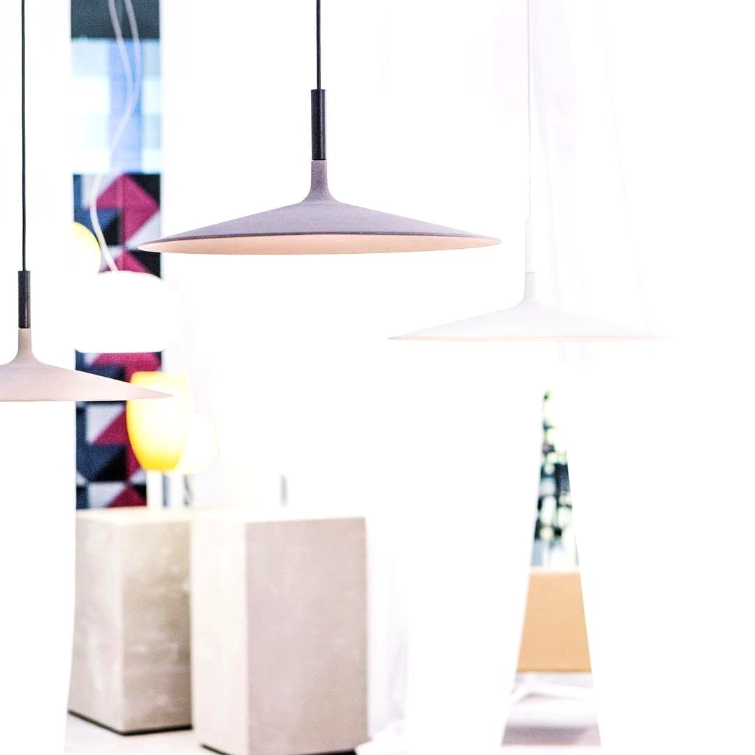 Lustra Suspension Lampe Disque Plat en Aluminium