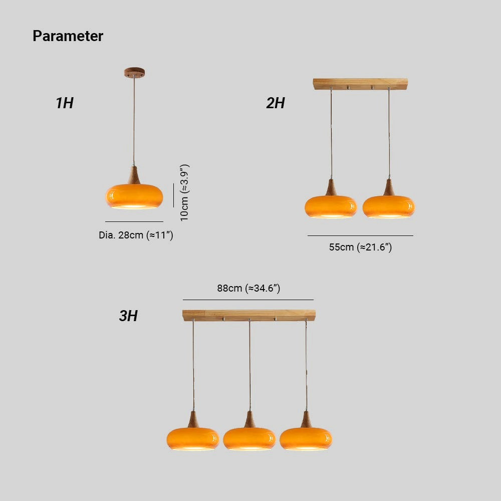 Suspension Bois 1/2/3 Lampes -