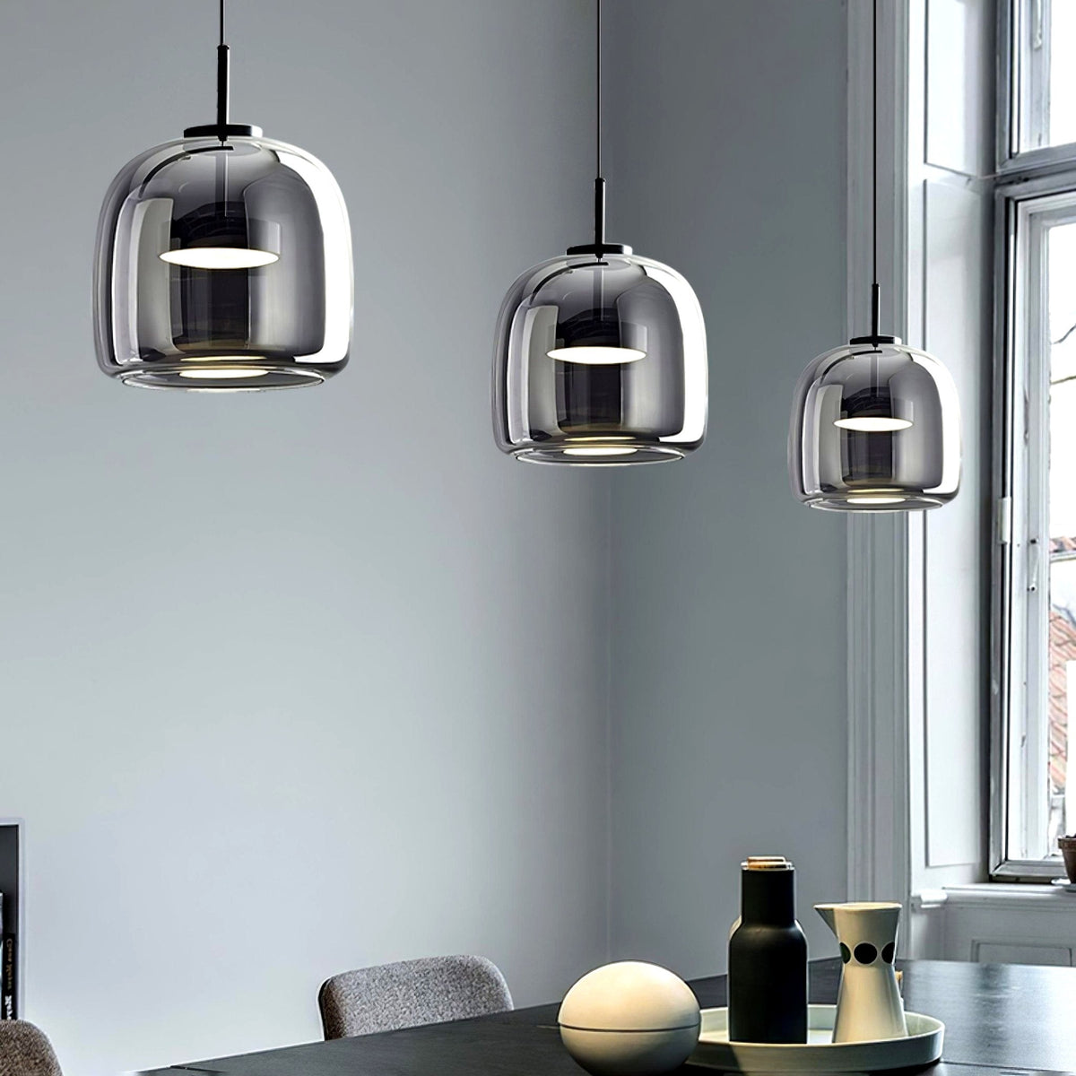 Obsidian Suspension en Verre Moderne