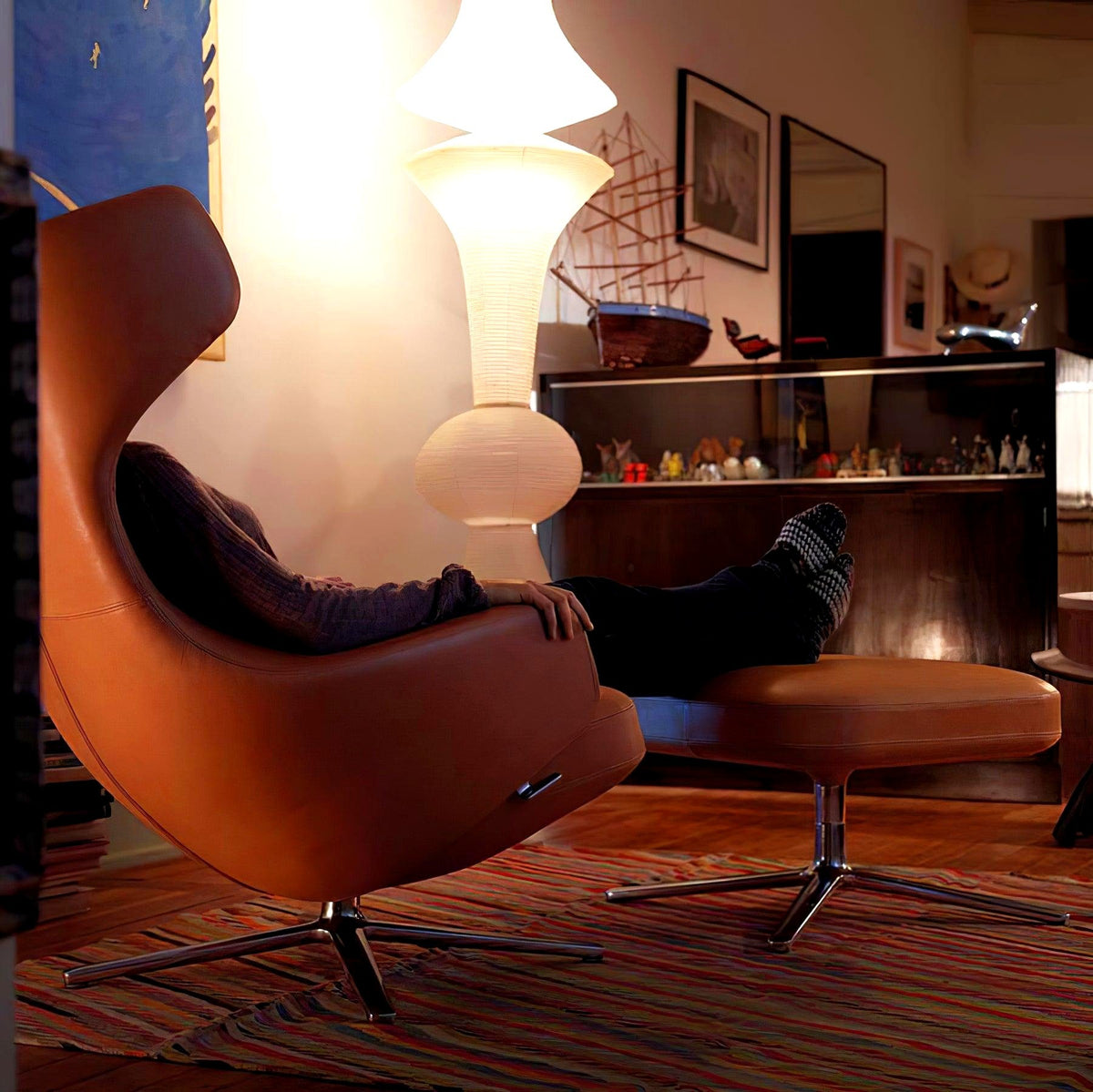 Lustra Suspension Luminaire Papier Washi E pour Salon