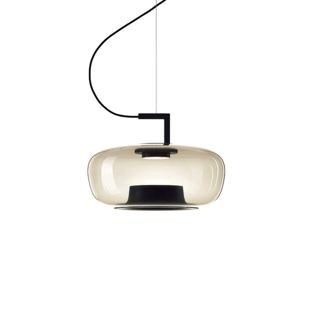 Suspension Contemporaine en Verre et Aluminium