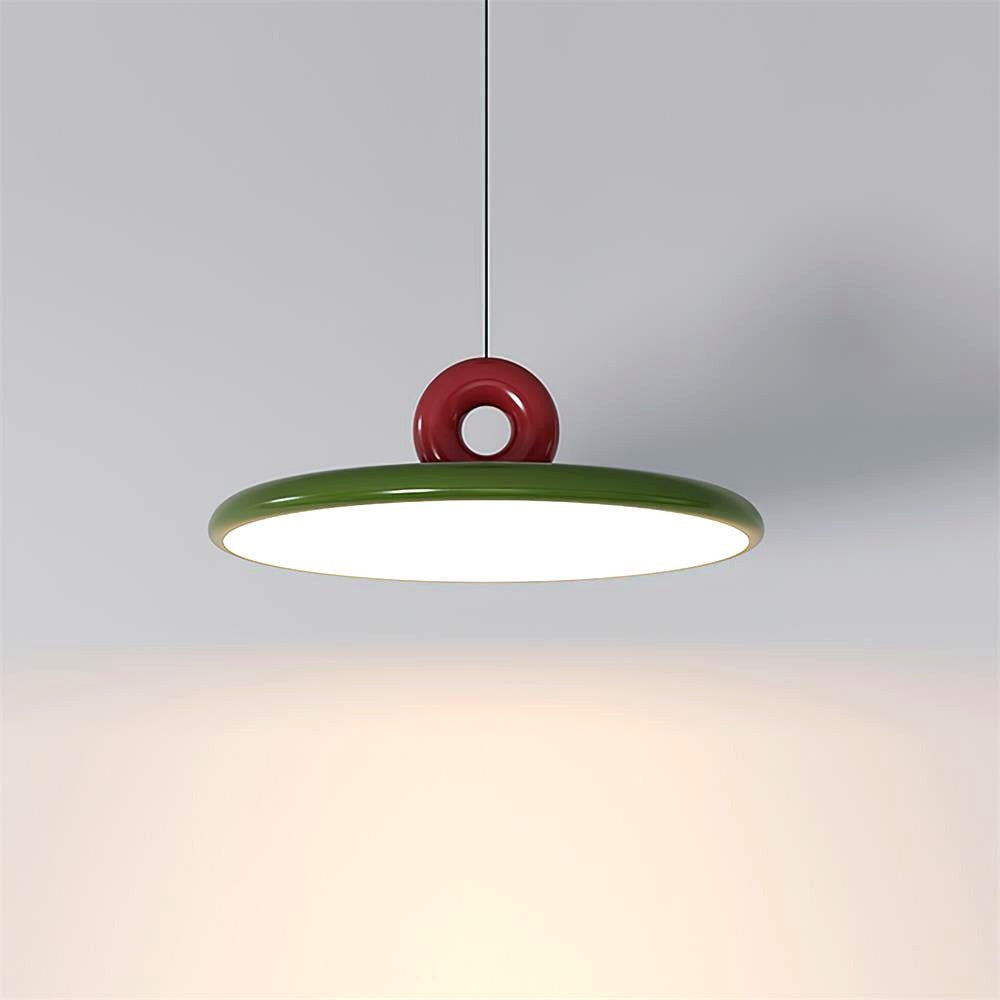 Suspension Disque Acrylique Avec Détail en Boucle Ambiance Minimaliste