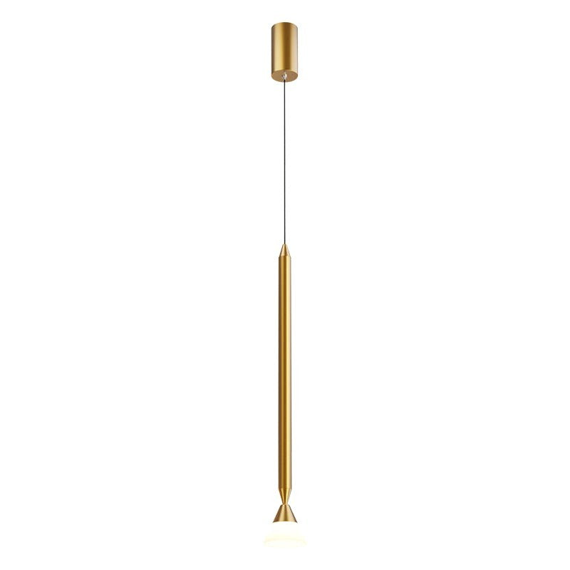 Auri Suspension Cylindre Simple. Métal/Verre. Noir/Doré. Salon