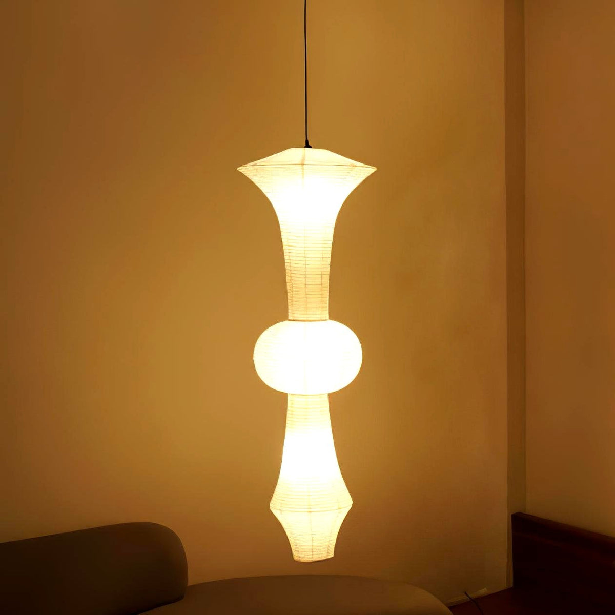 Lustra Suspension Luminaire Papier Washi E pour Salon