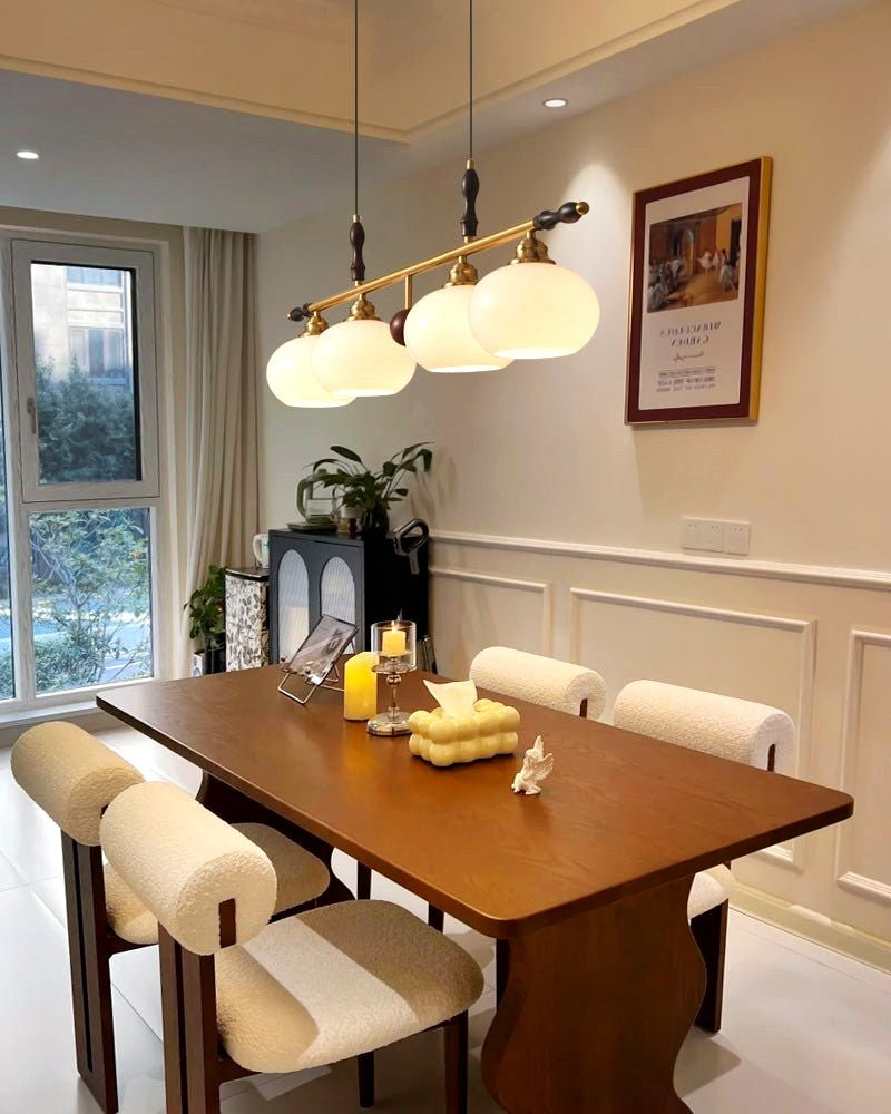 Sylvara Suspension en Bois et Verre Premium