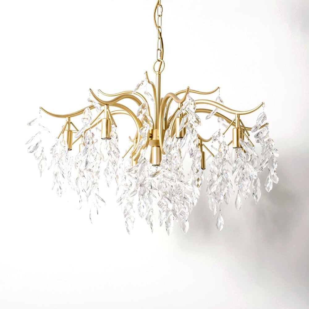 Kristy Suspension Multi Luxueux, Cristal/Cuivre, Noir/Or, Salon