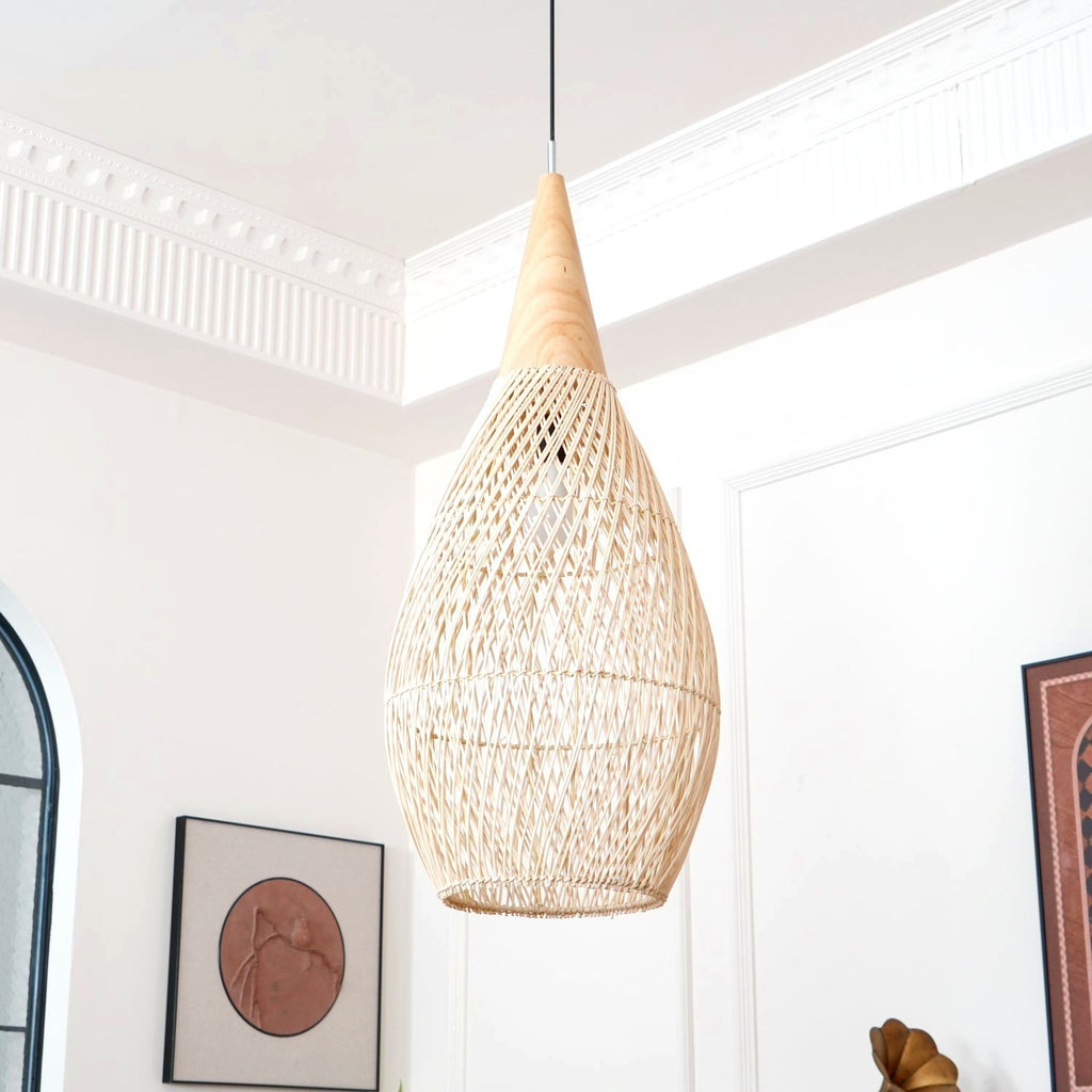 Evelyn Suspension en Rotin Tressé pour Salon