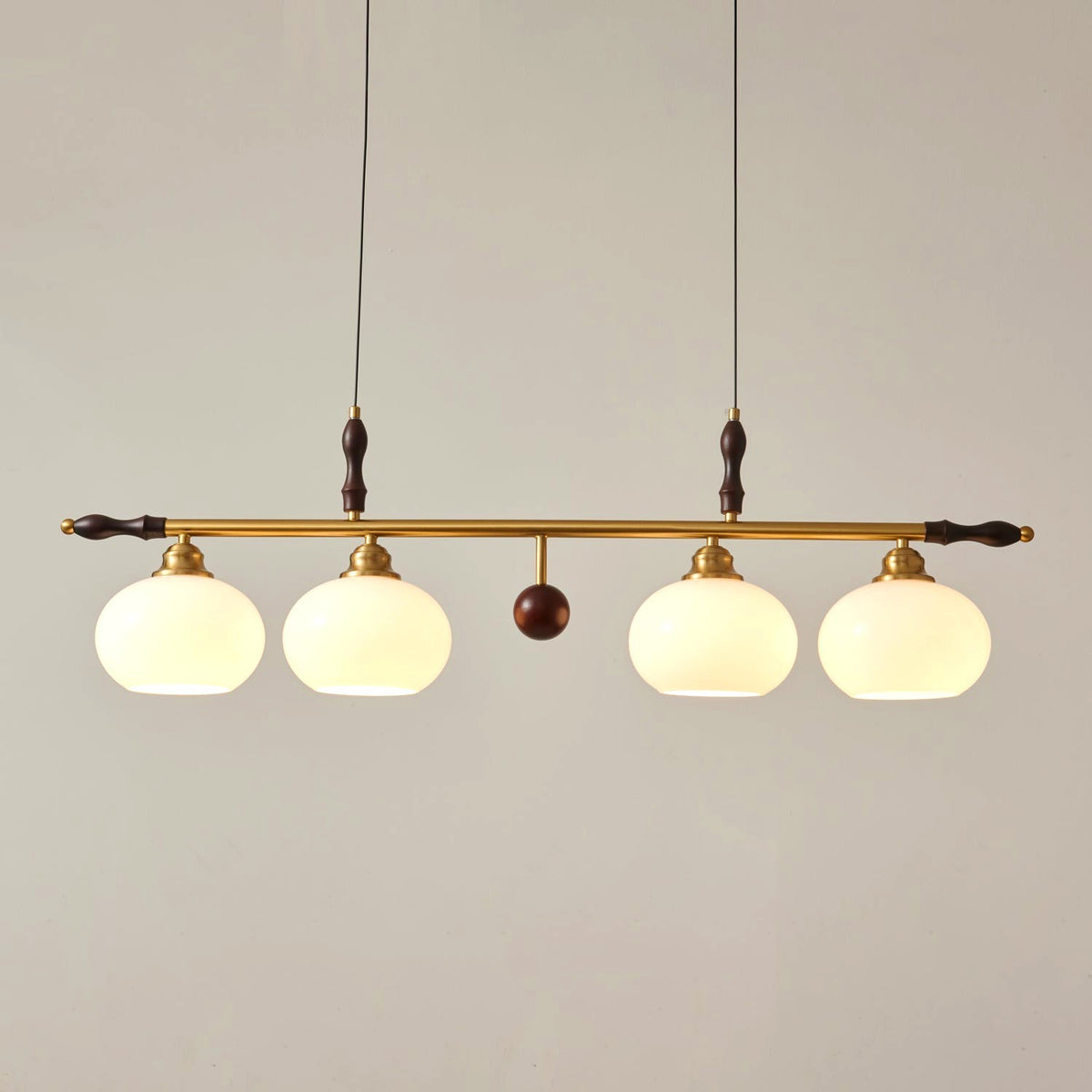 Sylvara Suspension en Bois et Verre Premium