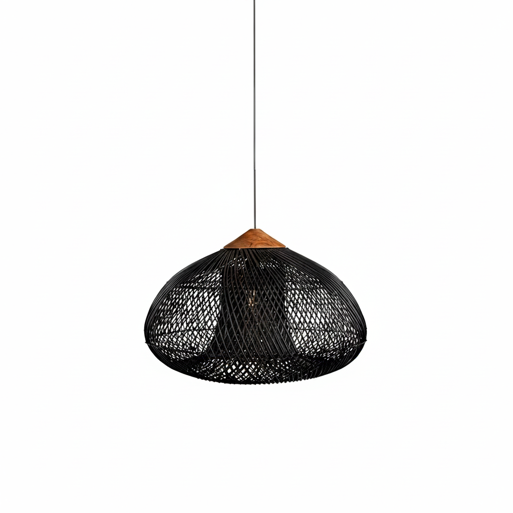 Evelyn Suspension en Rotin Tressé pour Salon