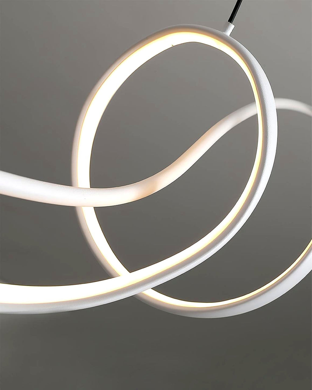 Aveline Suspension moderne LED Wave noire