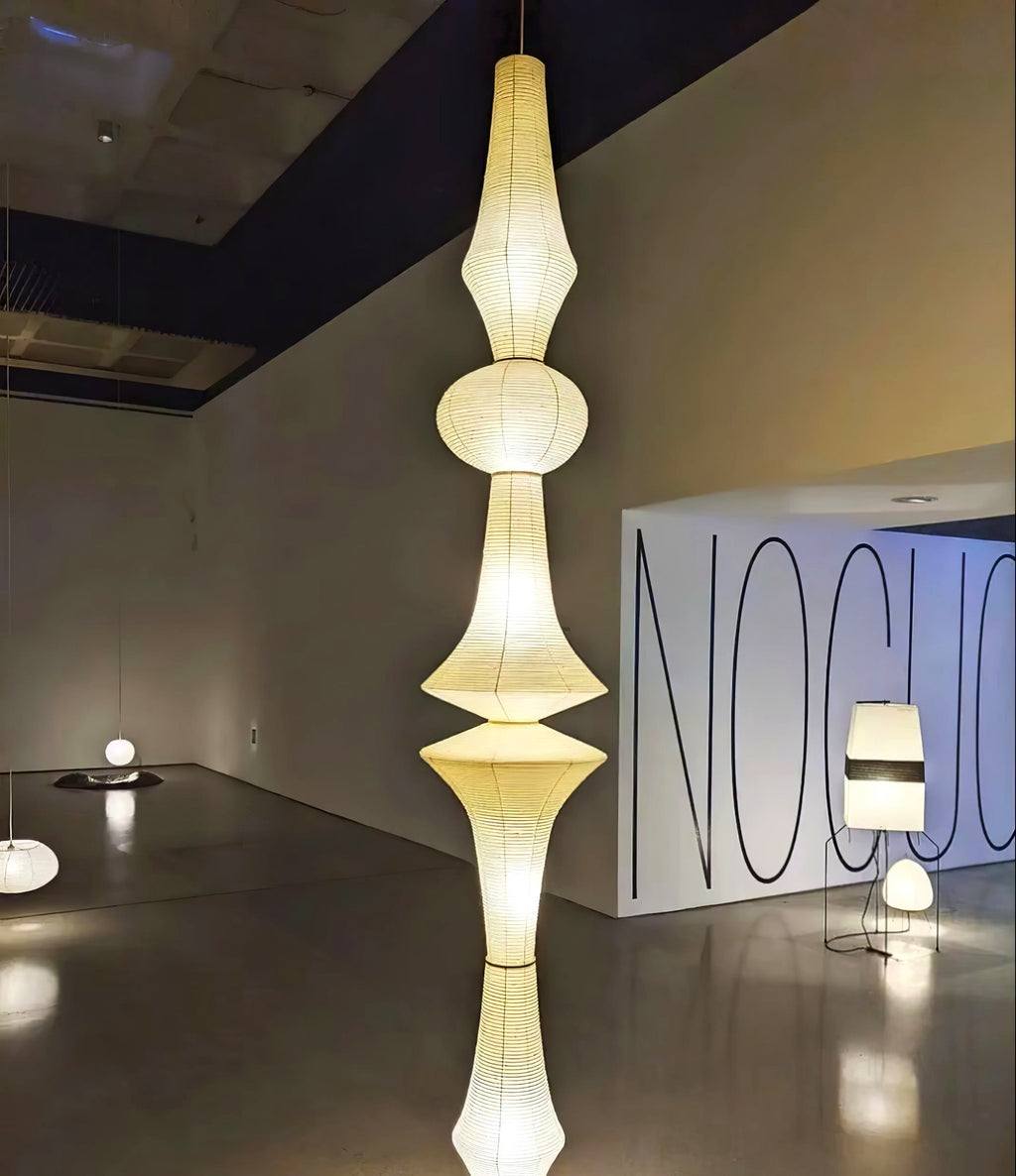 Lustra Suspension Luminaire Papier Washi E pour Salon