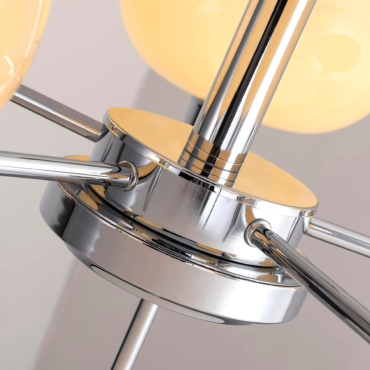 Lustra Suspension en Verre Globe Cadre en Laiton