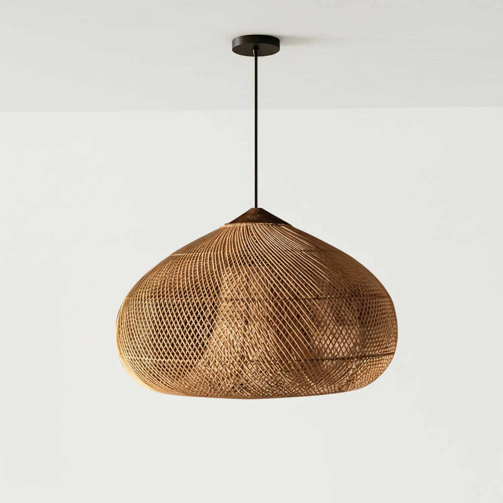 Evelyn Suspension en Rotin Tressé pour Salon