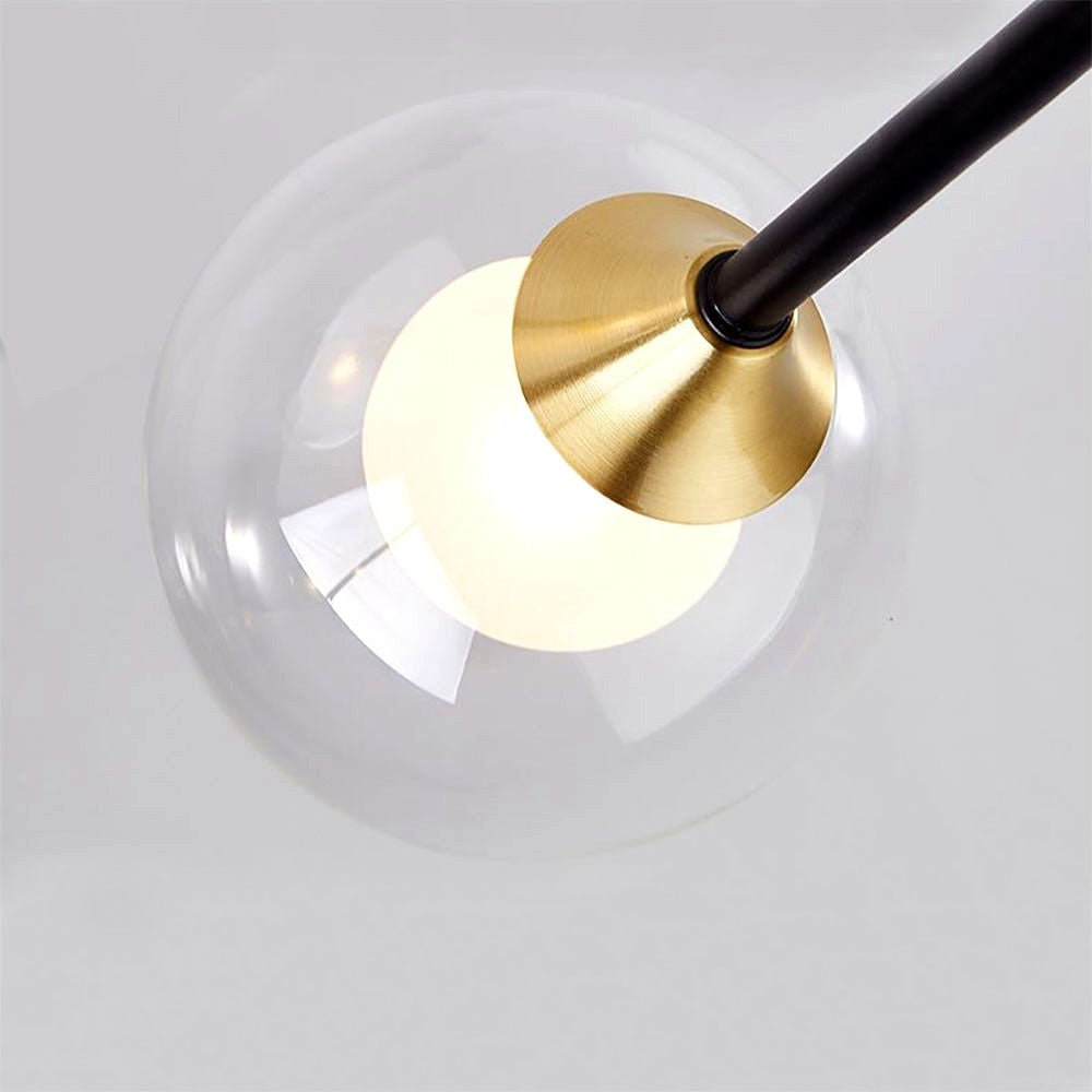 Valentina Design Italien Luminaires Suspensions Globe Moderne Métal/Verre Blanc Laiteux/Clair Chambre/Salon