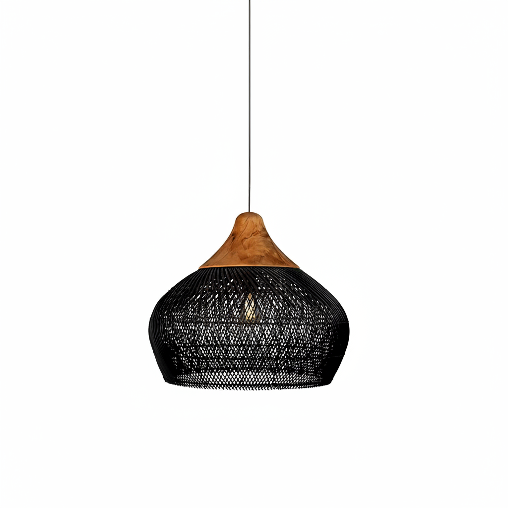 Evelyn Suspension en Rotin Tressé pour Salon