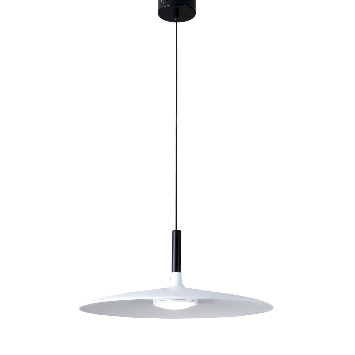 Lustra Suspension Lampe Disque Plat en Aluminium