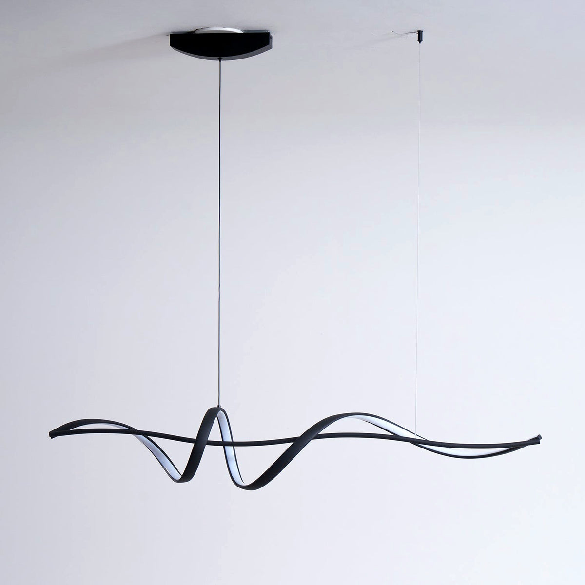 Aveline Suspension moderne LED Wave noire