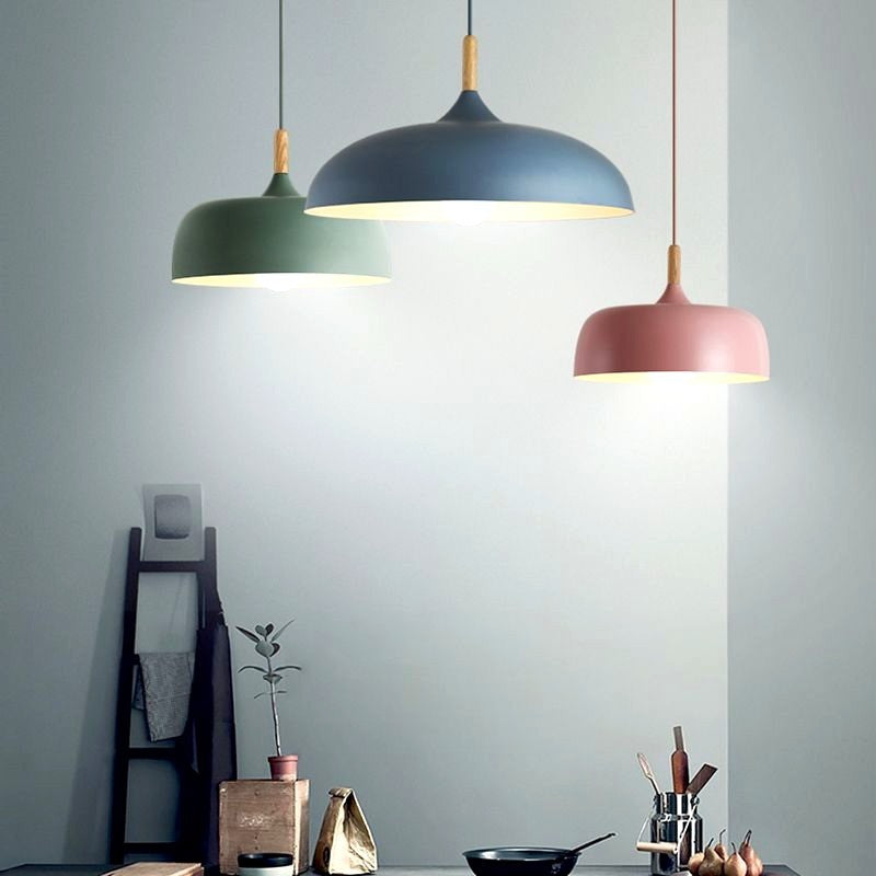 Arisha Minimaliste LED Suspension Noir/Blanc/Bleu/ Métal Chambre à coucher