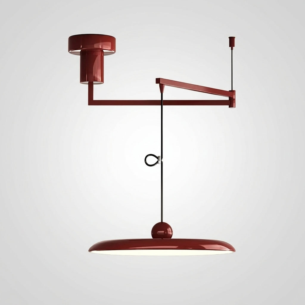 Suspension Bras Réglables Métal Articulée Morandi - D 50cm Rouge Dimmable avec Télécommande