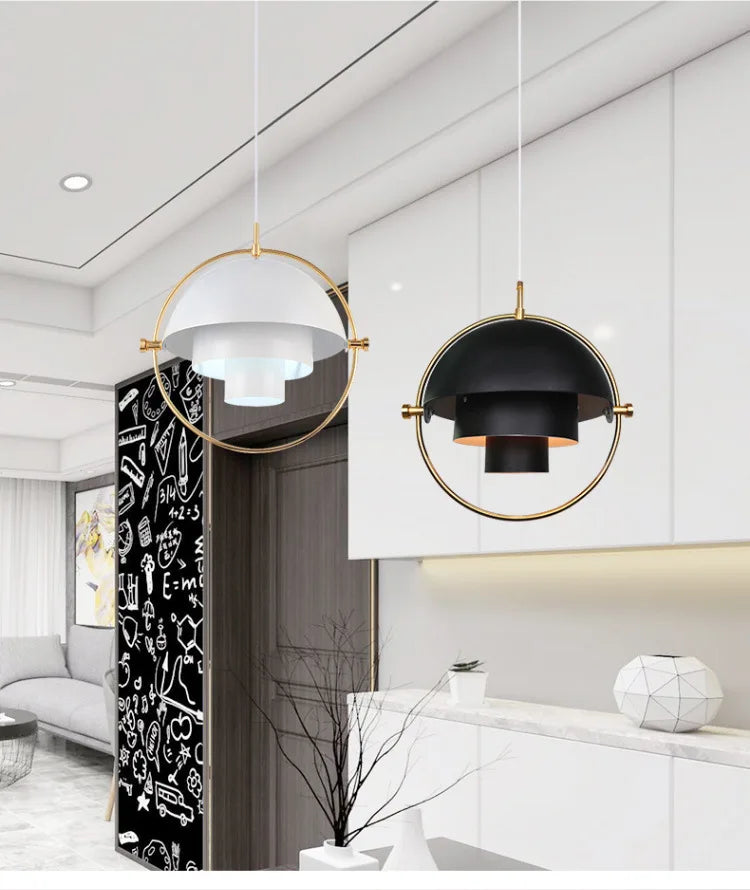 Suspension Anneau en Métal Design Art Déco