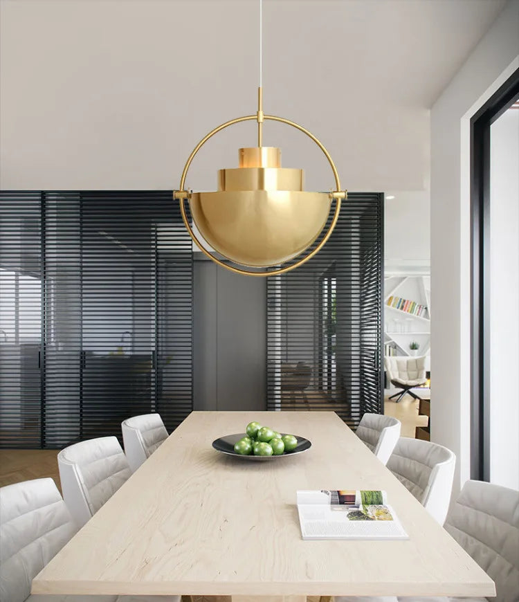 Suspension Anneau en Métal Design Art Déco