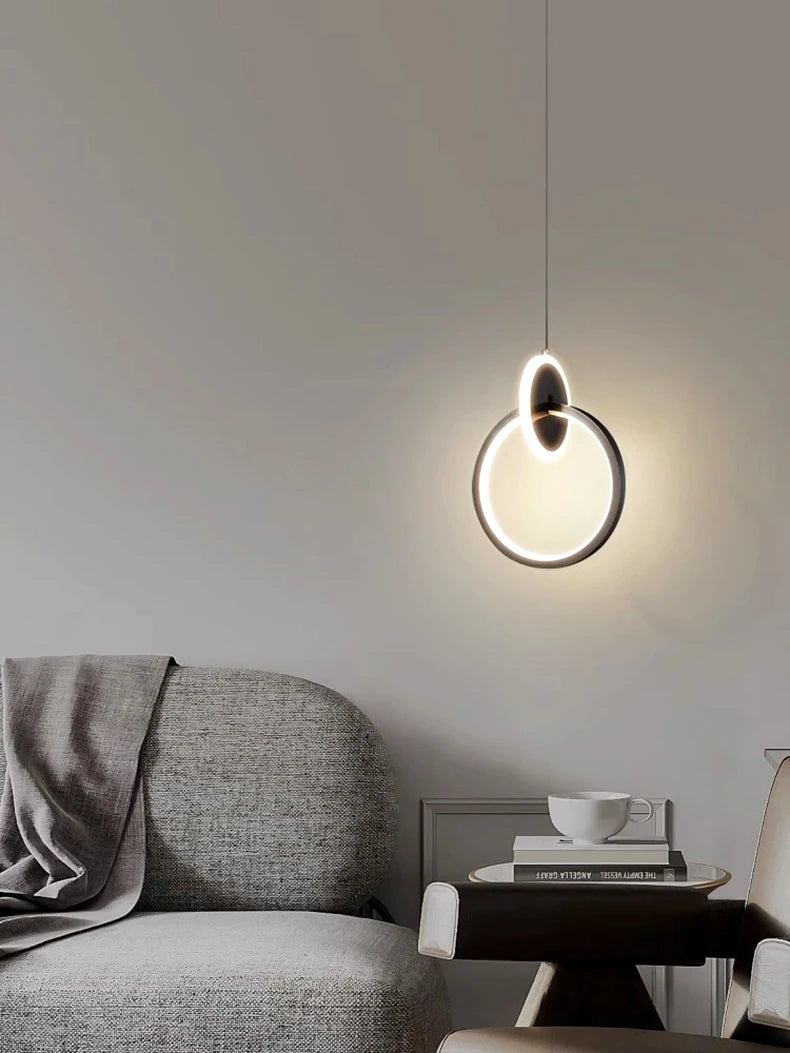 Suspension Anneau en Métal Design Moderne