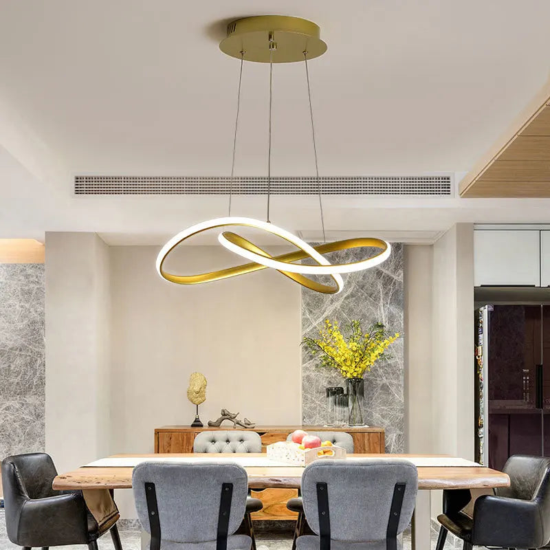 Suspension Anneau en Métal Design Moderne
