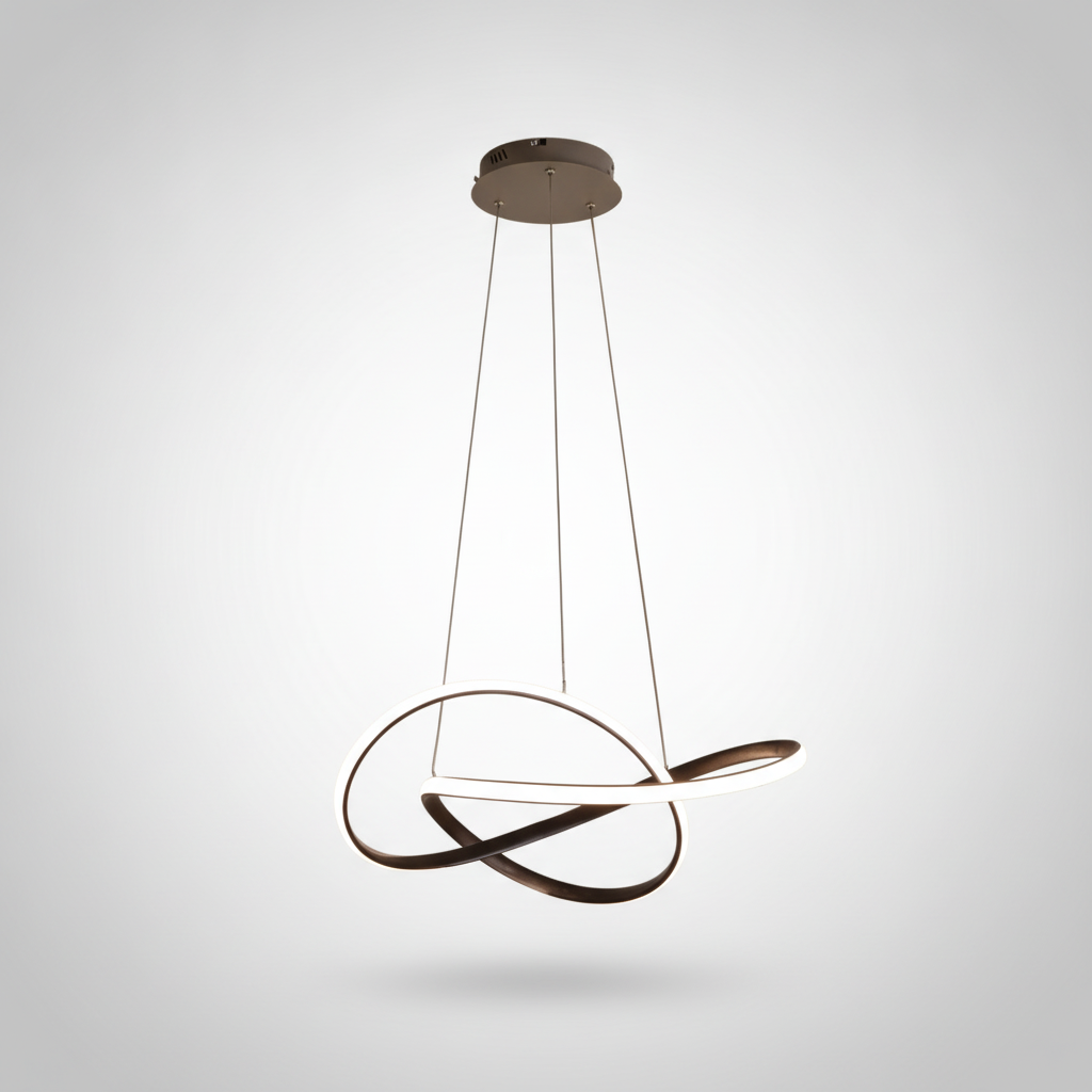 Suspension Anneau en Métal Design Moderne