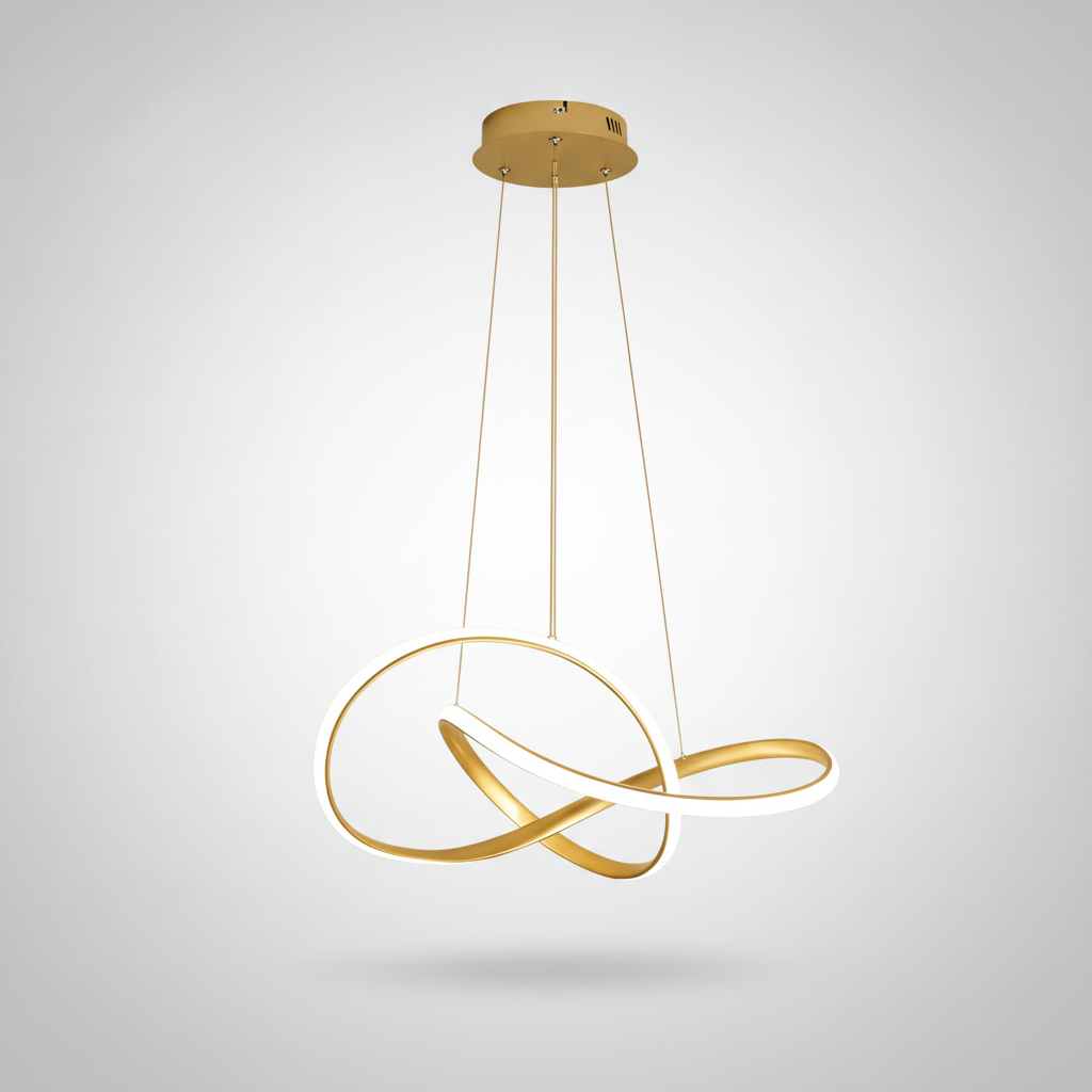 Suspension Anneau en Métal Design Moderne