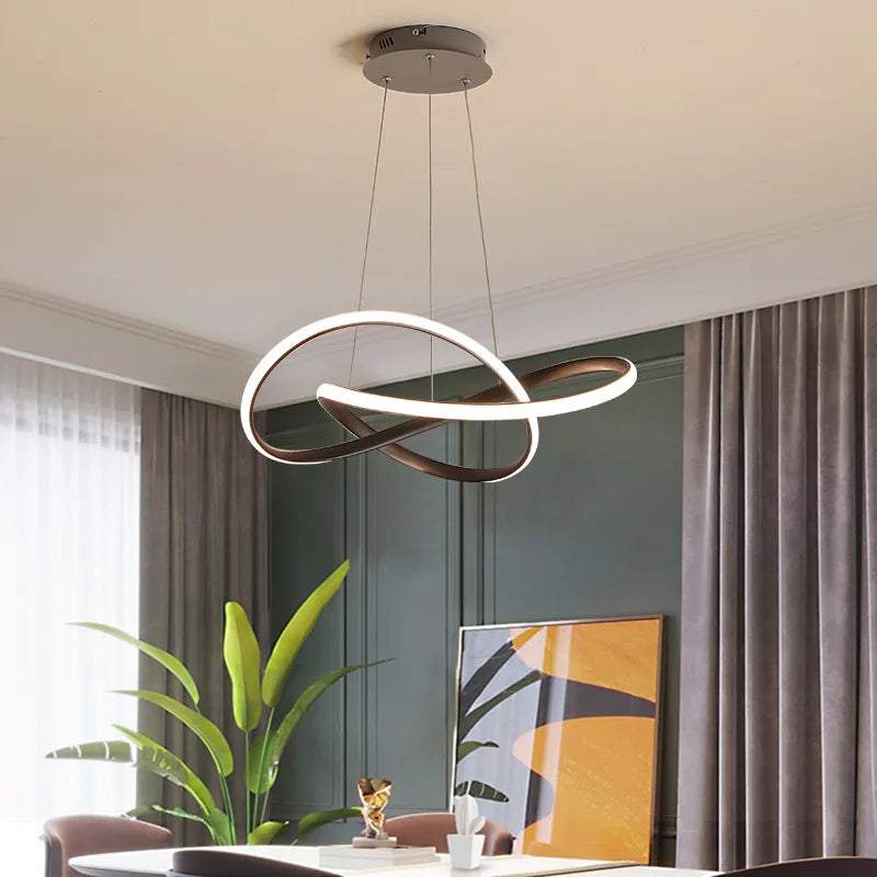 Suspension Anneau en Métal Design Moderne