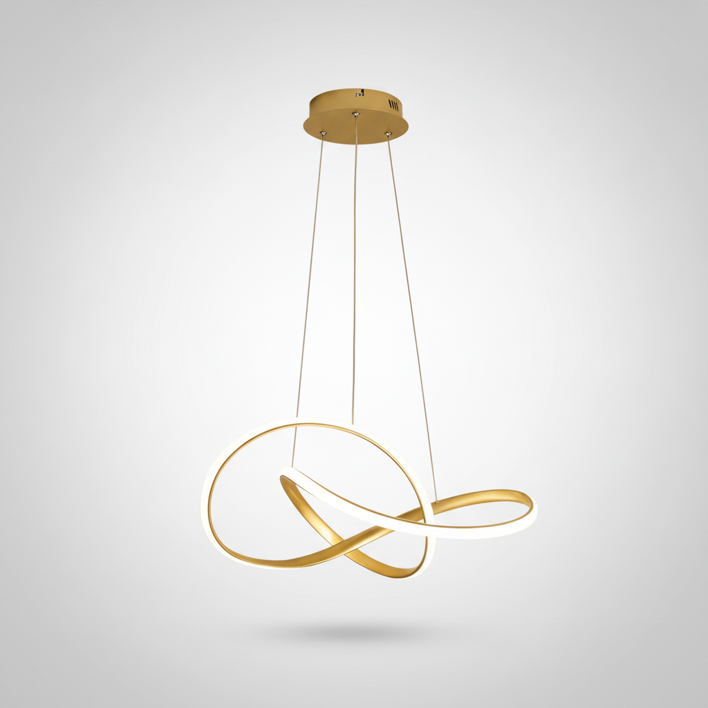Suspension Anneau en Métal Design Moderne