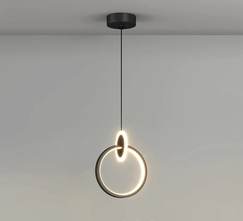 Suspension Anneau en Métal Design Moderne