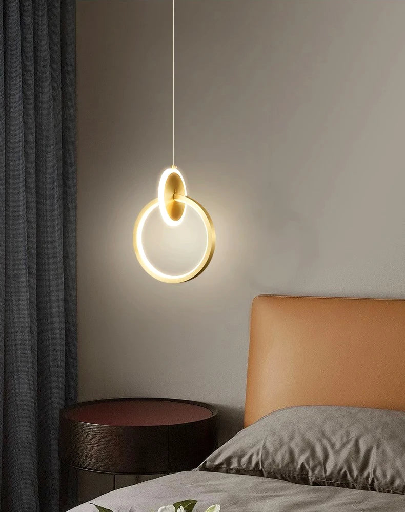 Suspension Anneau en Métal Design Moderne