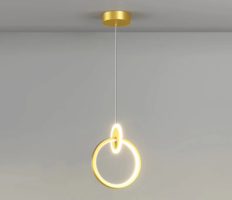 Suspension Anneau en Métal Design Moderne