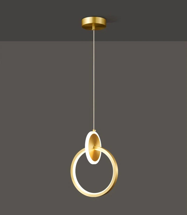 Suspension Anneau en Métal Design Moderne