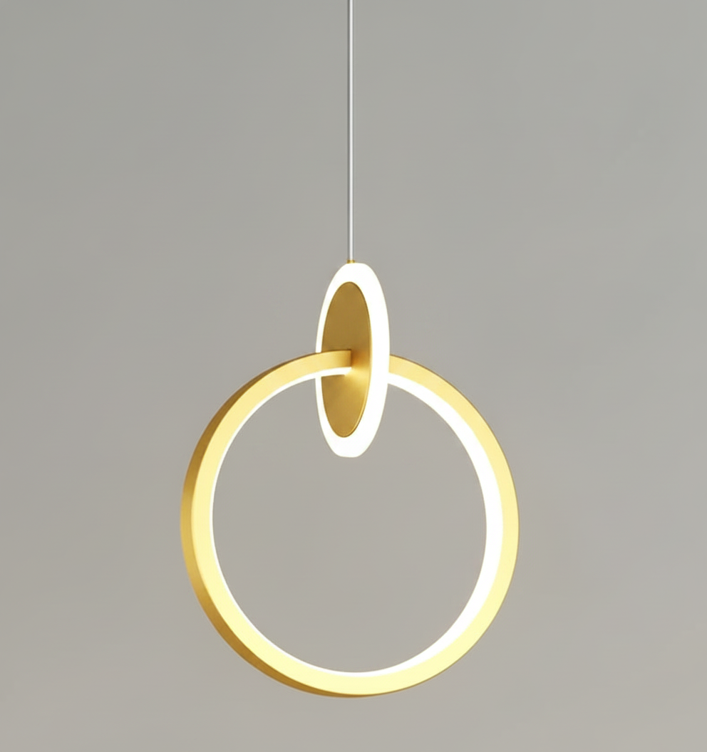 Suspension Anneau en Métal Design Moderne