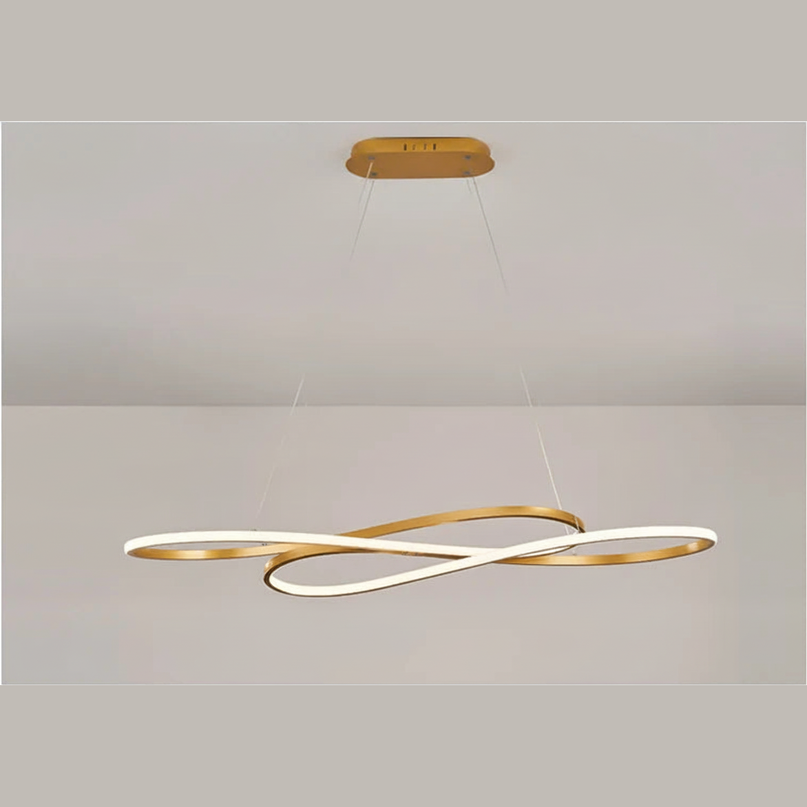 Suspension Anneau en Métal Design Moderne